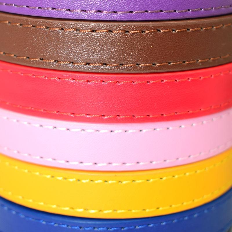 Pet Collar Teddy Bichon Dog Leather Solid Adjustable Collar Puppy Cat Collar Dog Leash Pure Color Dogs Cats Neck Docor Kitten Neckwear Pet Supplies