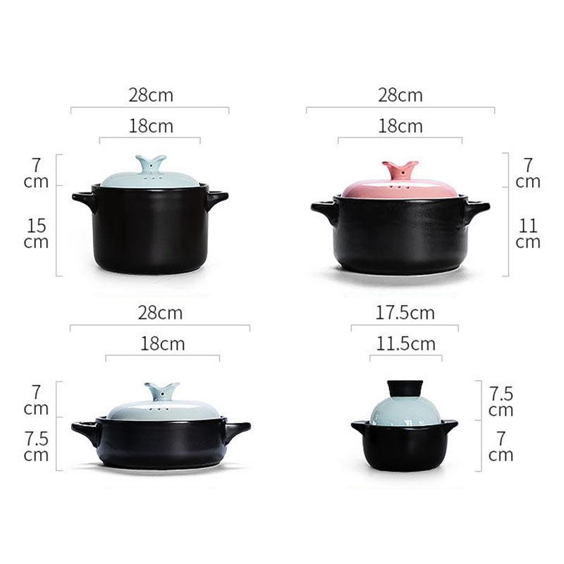 Casserole Stew Pot Soup Household High Temperature Resistant Ceramic Pot Complementary Food Small Casserole Stone Pot