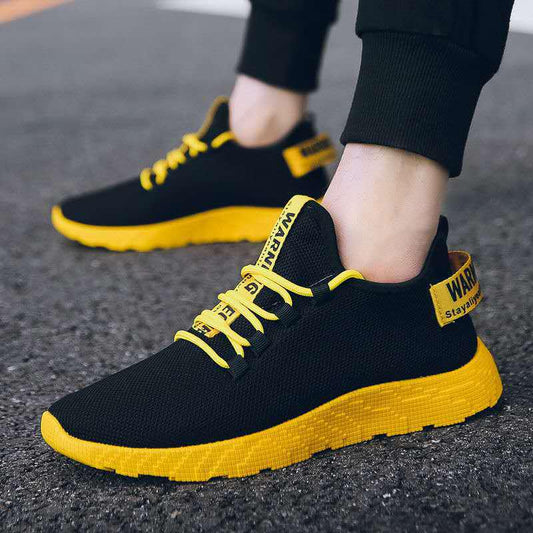 Summer Fashion Trend Mesh Fly-knit Men's Shoes Comfortable and Breathable Sneakers Men's Running Shoes