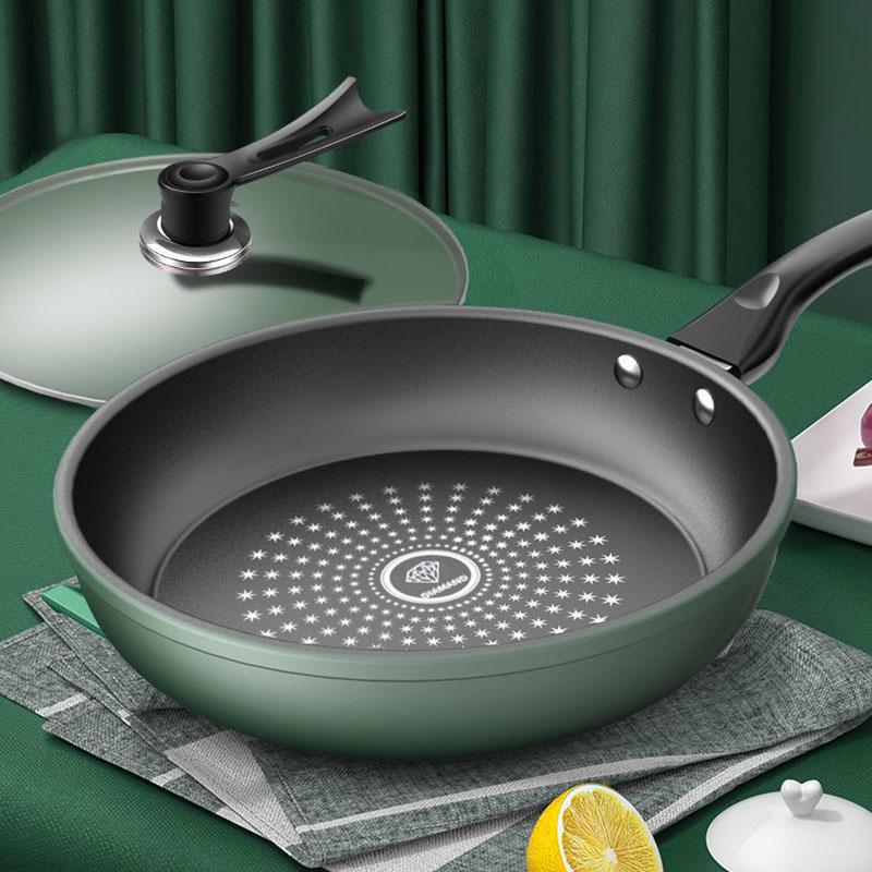 Frying Pan Crystal Diamond Non-stick Pan Food Supplement Pan Universal Pan Nordic Style Kitchen Utensils Pots and Pans