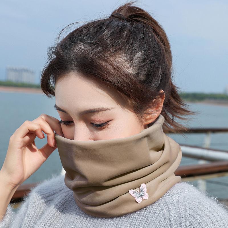 Warm Bib Women's Autumn and Winter All-match Double-layer Thickened Scarf for Riding Outdoor Neck Protection and Windproof Collar Soft and Comfortable