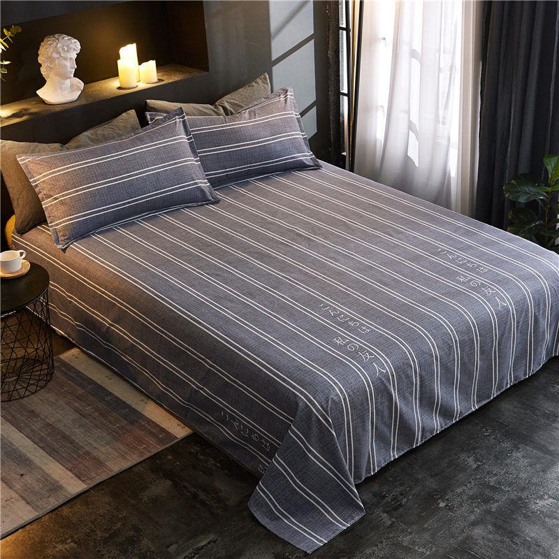 Single Piece of Bed Sheet + Pillowcase, A Pair of Skin-friendly Cotton Sheets, Three-piece Set of Supplies for Single Double Bed In Summer