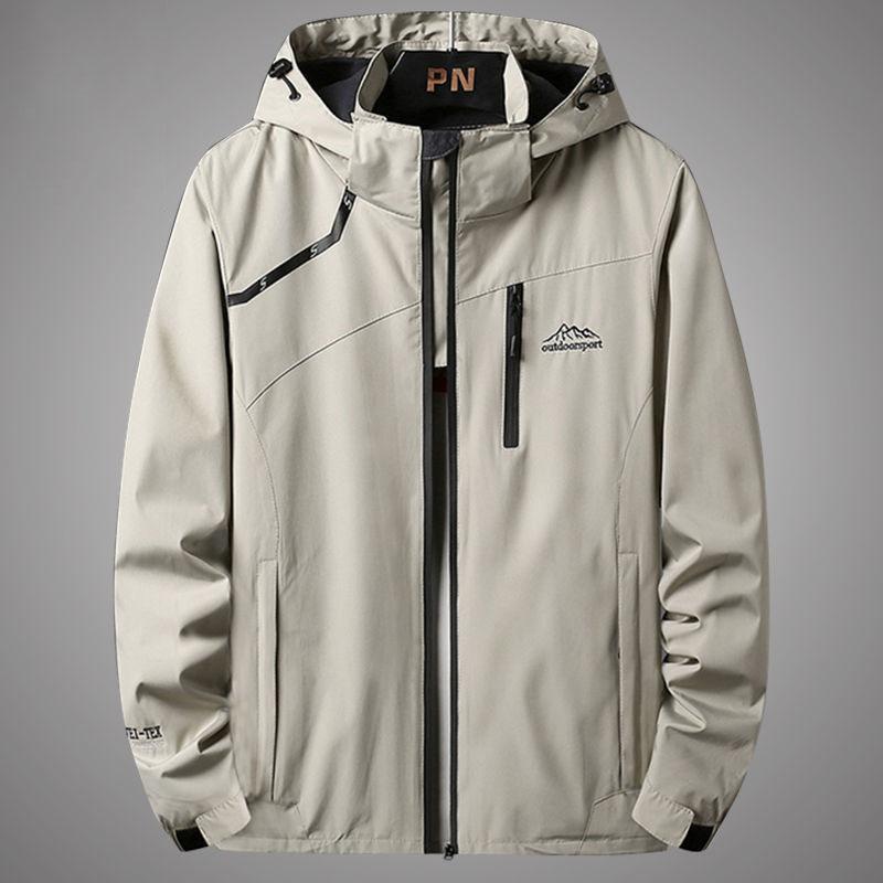 Winter Fashion Handsome Jacket Men's Plus Size Sports Windbreaker Mountaineering Suit Mid-length Jacket Men's Jacket Parka Coat