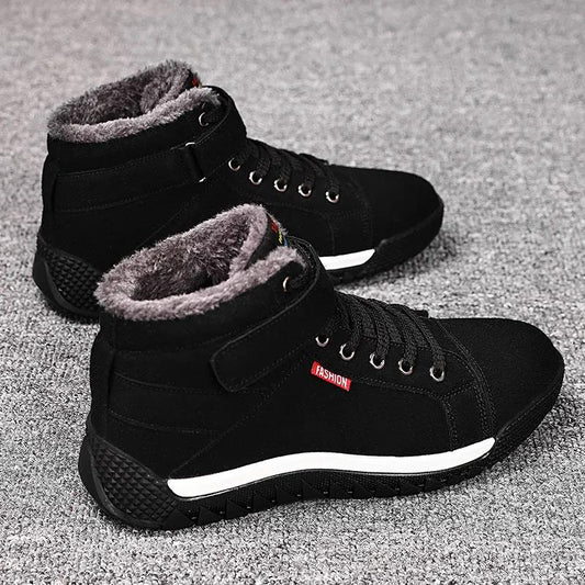 Plush Thickening Men's Winter Snow Boots High-top Warm Cotton Shoes All-match Warm Cotton Boots