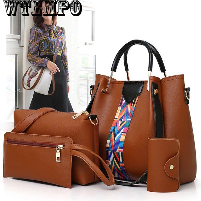 Trend four-piece handbags summer fashion simple shoulder bag casual Messenger bag large capacity