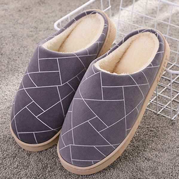 Winter Household Cotton Slippers Couple Slippers Indoor Warm Slippers Thick-soled Bag with Cotton Slippers