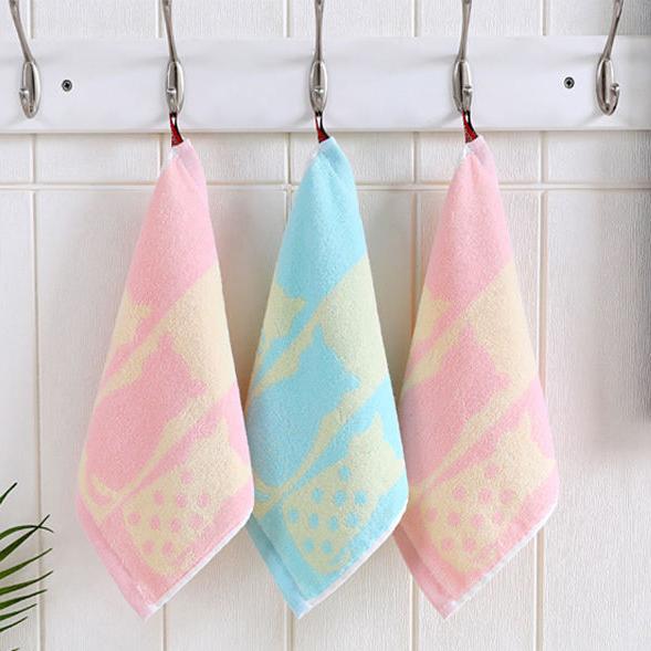 Quick Dry Soft Colorful High Absorbent Face Towel Thick Cotton Bathroom Beach Towels for Kids