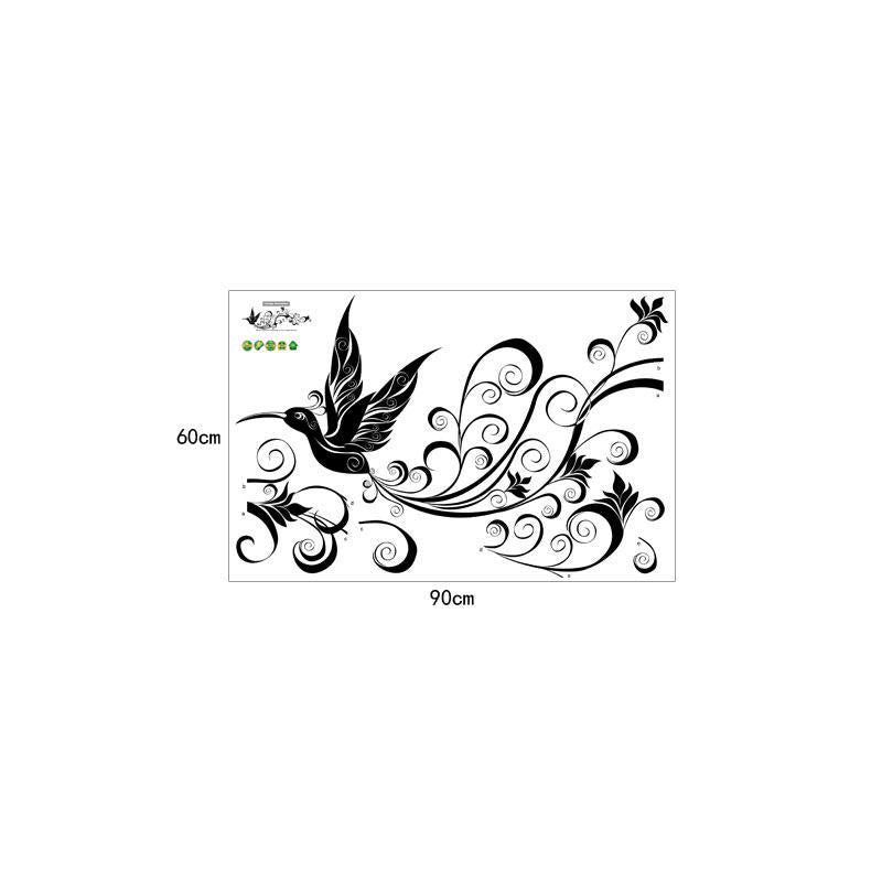 [Wall sticker ]Modern Diy Black Flying Birds Silhouette Wall Decorative Wall Stickers Living Room Ar