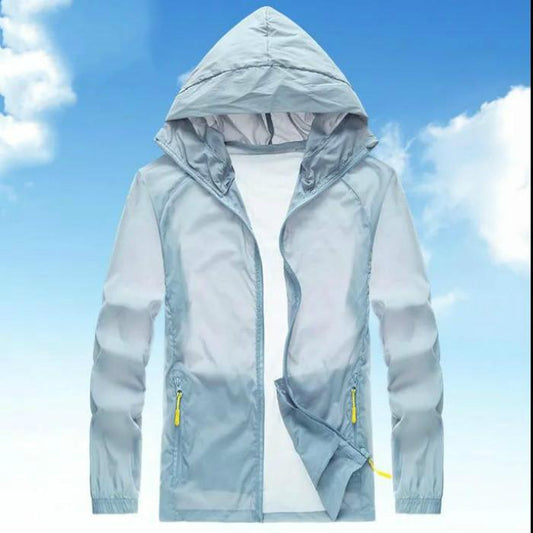 Summer and autumn Sun Protection Clothing Men's Ice Silk Jacket Ultra-thin Fishing Clothing Skin Clothing Anti-ultraviolet Loose Trend