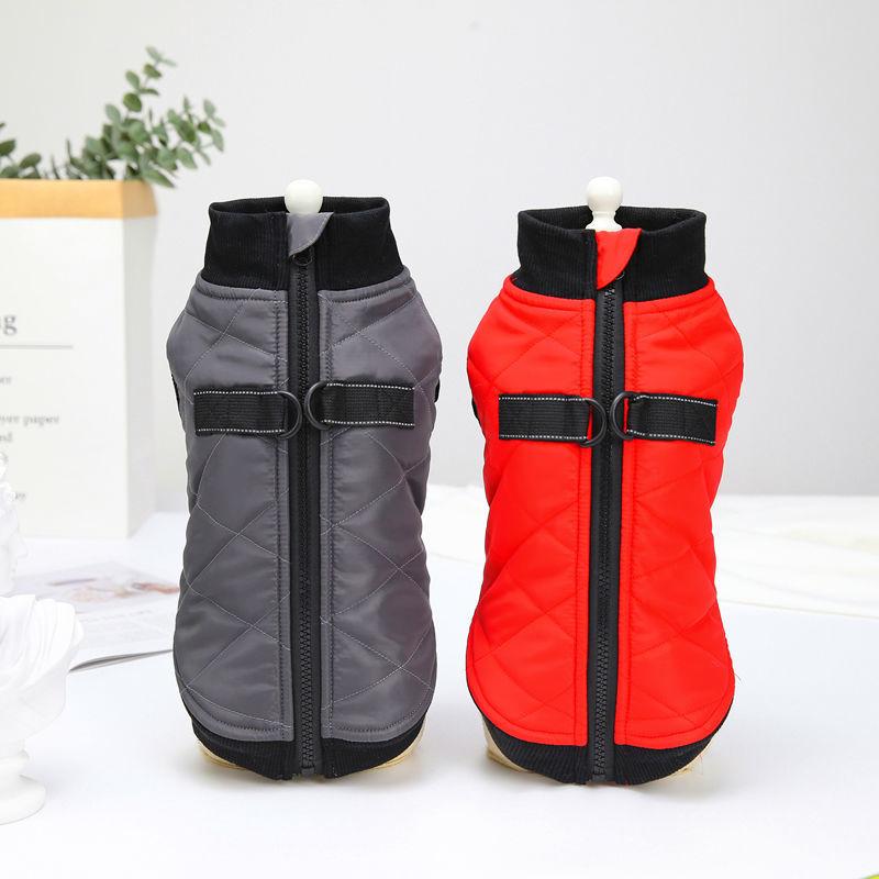 Dog Clothes Winter Teddy Bichon Small Dog Puppies Pet Cat Padded Vest Coat Autumn and Winter Clothes Warm Pet Dogs Cat Jumpsuit Vest Dogs Clothing