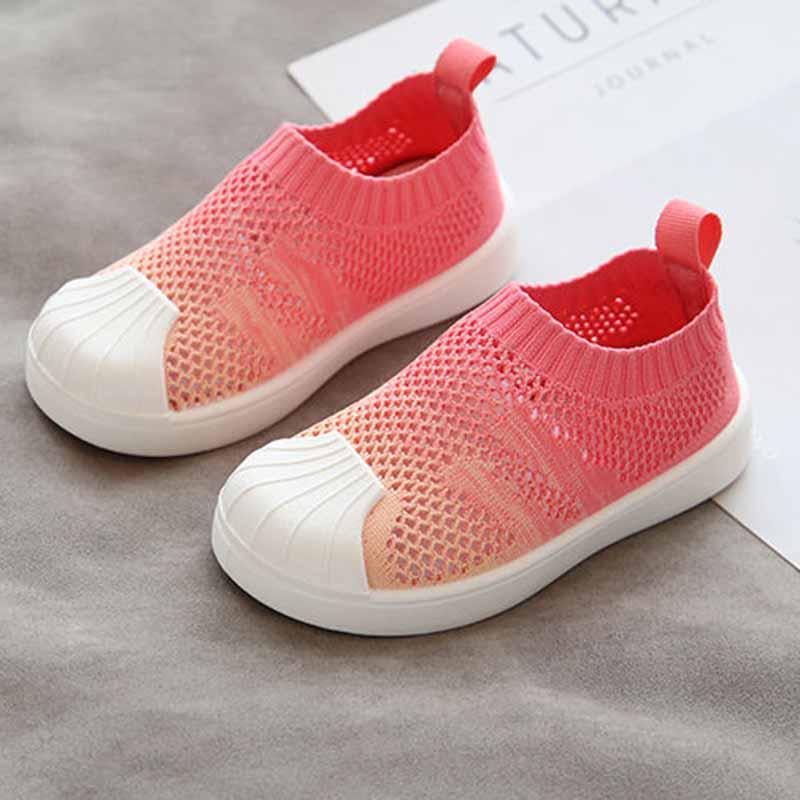 Summer Knitting Baby Toddler Shoes Sneakers Sandals Kids Breathable Basketball Shoes Lightweight Running Shoes Wear-resistant Deodorant Child Shoes