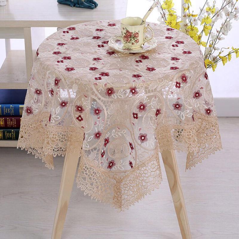 Nordic Style Lace Embroidery Cover Towel Dining Table Cloth Bedside Table Cover Cloth Round Table Rectangular Table Tablecloth Coffee Table TV