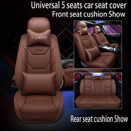 car seat cover Waterproof Car Seat Cover Universal Leather 9 set Auto Seat Cushion 5 seats Universal