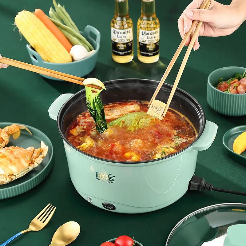 Multifunctional Electric Cooker Household Electric Wok Student Dormitory Noodle Pot Pot Artifact Mini Rice Cooker Non-stick Pan