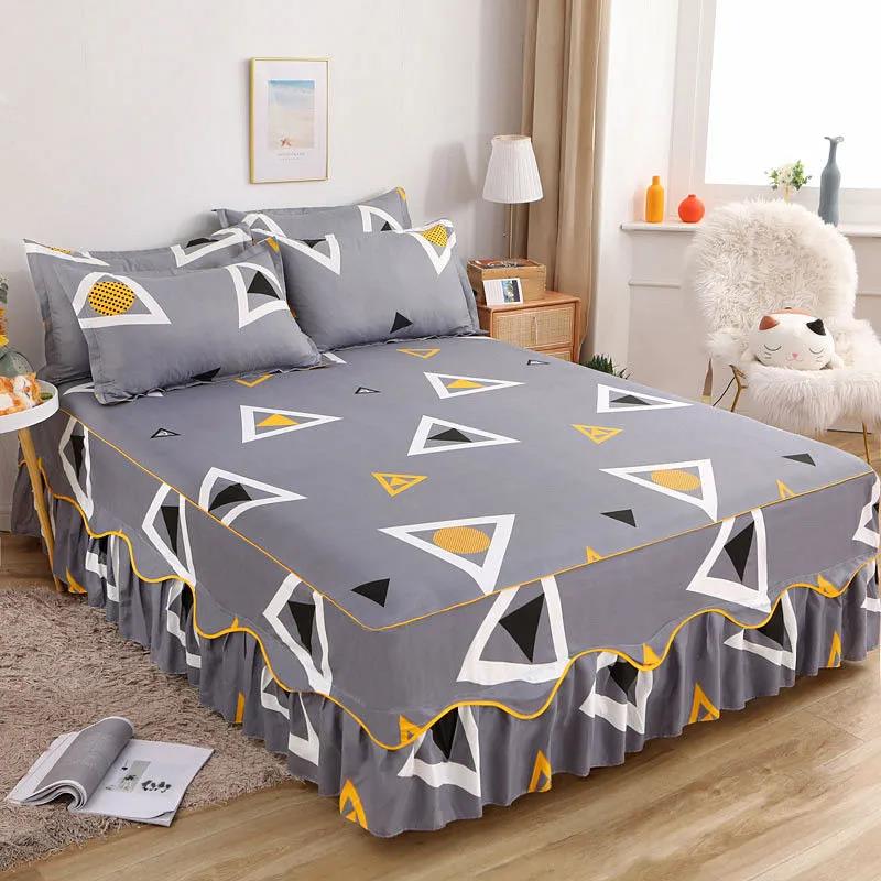 1 Piece Mattress Cover Fashion Printing Elastic Protective Cover Non-slip Bed