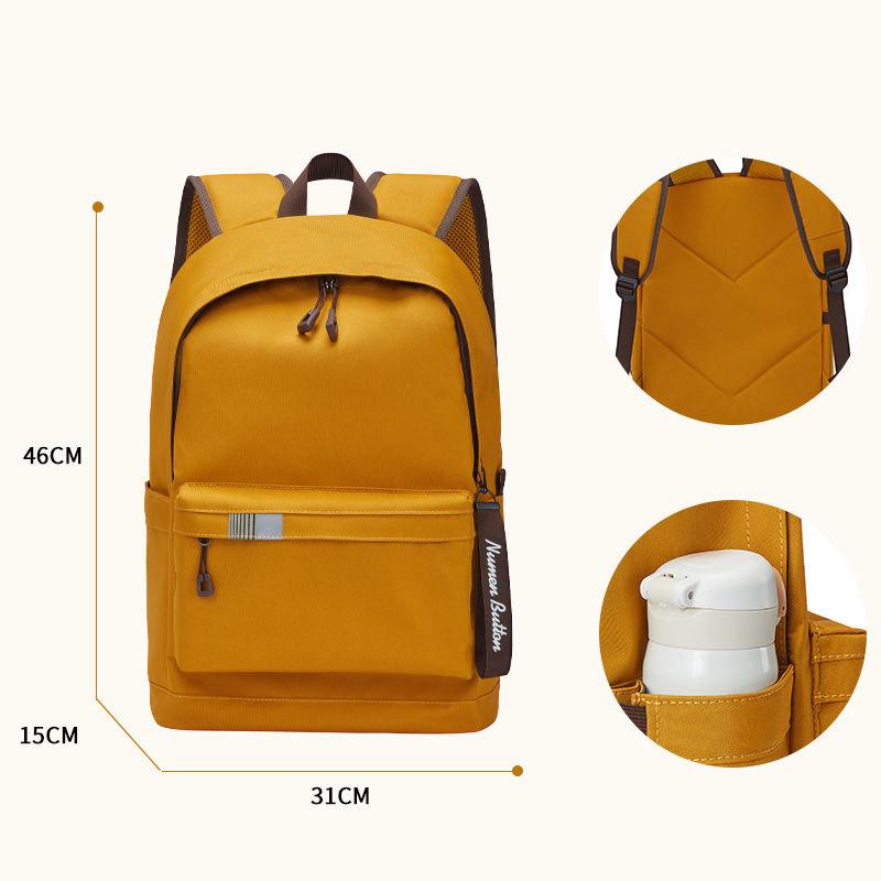 Schoolbags Large-capacity Backpacks Men and Women Backpacks Trendy Bags Computer Bags All-match Canvas Bags Simple Style Travel Bags Standard Version