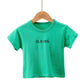 Children's Summer T-shirt Pure Cotton Thin Baby Cotton Short-sleeved Boys and Girls Candy Color Solid Color Children's Foreign Style Blouse