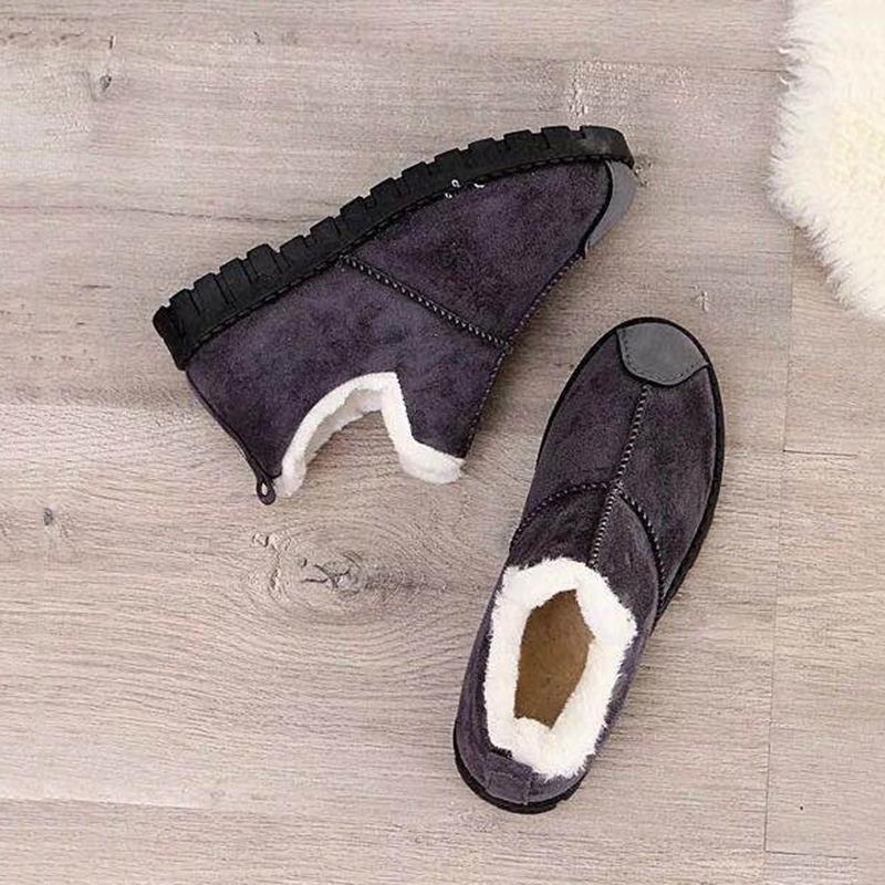 Autumn and Winter Boots Cotton Shoes Women's Winter Warmth and Velvet All-match Casual Shoes Pedal Non-slip Flat Cotton Shoes