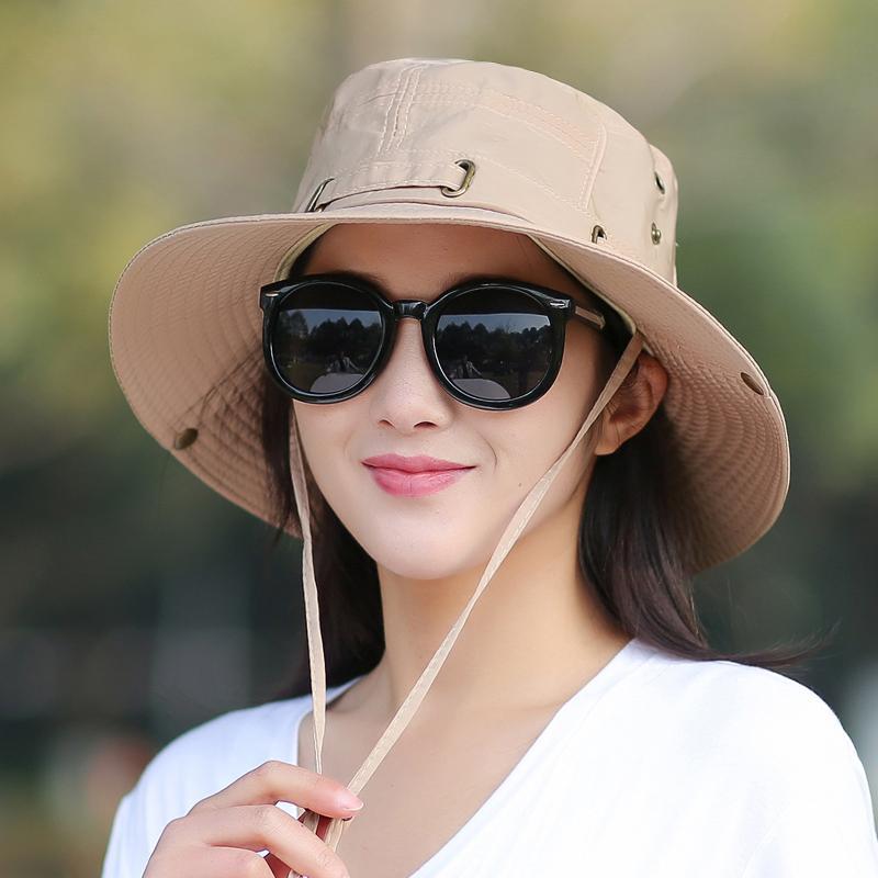 Outdoor Fisherman Hat Female Summer Sun Hat Korean Version of The Summer Folding Hat Youth Mountaineering Big-brimmed Sun Hat Men