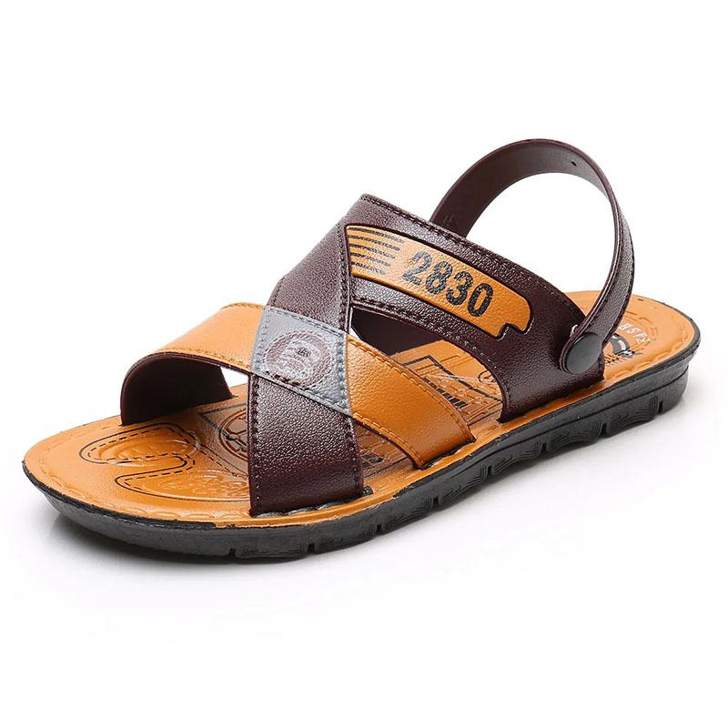 Summer Waterproof Non-slip Sandals Men's Soft Bottom Wear-resistant Dual-use Slippers Breathable Beach Sandals