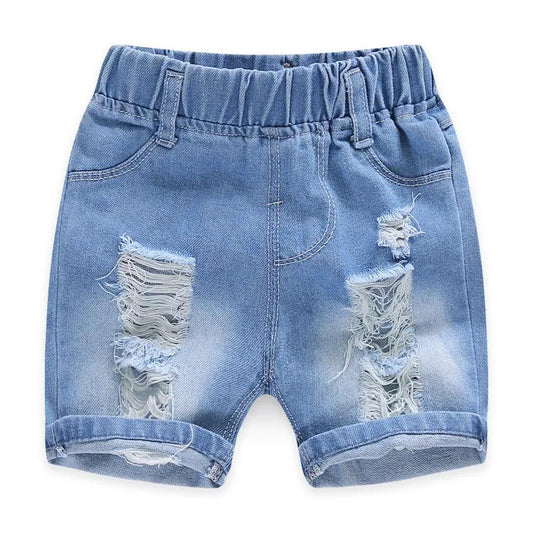 Boy's Shorts Summer Children's Jeans Five-point Pants Middle and Small Children's Casual Pants Handsome Baby Shorts