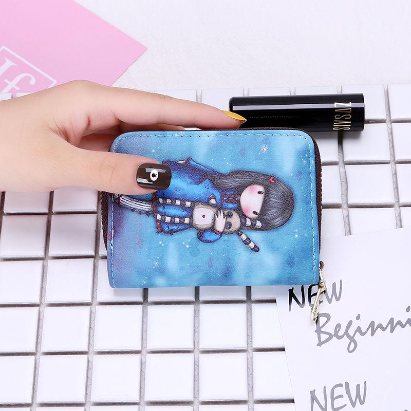 Lady cute cartoon personality compact multi-functional Mini multi-card set budding pocket bag lady