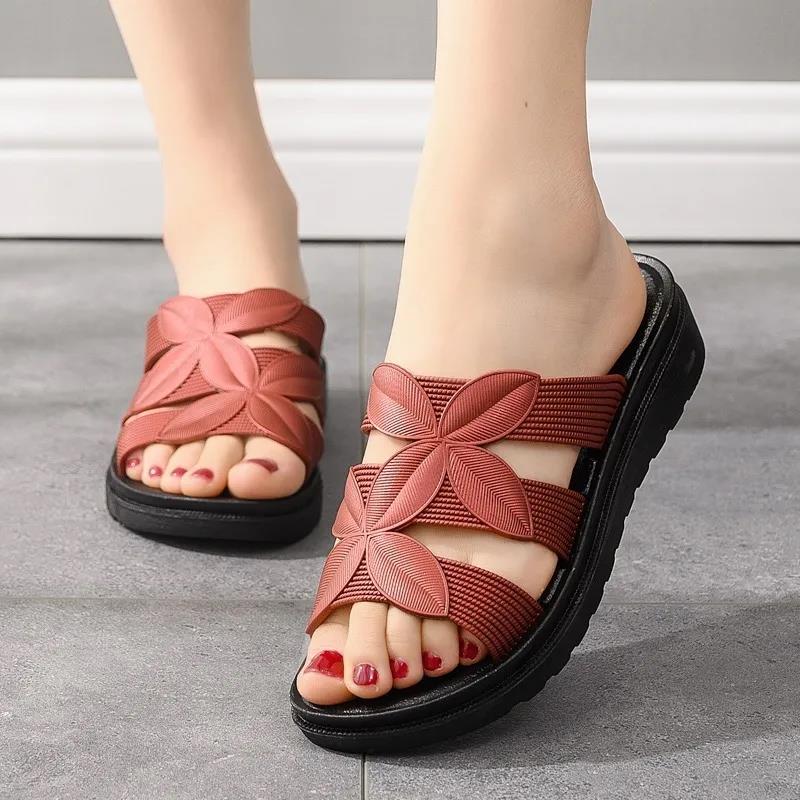 Women's Sandals Fashion Style Shoes Sandals Wedge Platform Female Shoes Flats Beach Sandals Lager Size