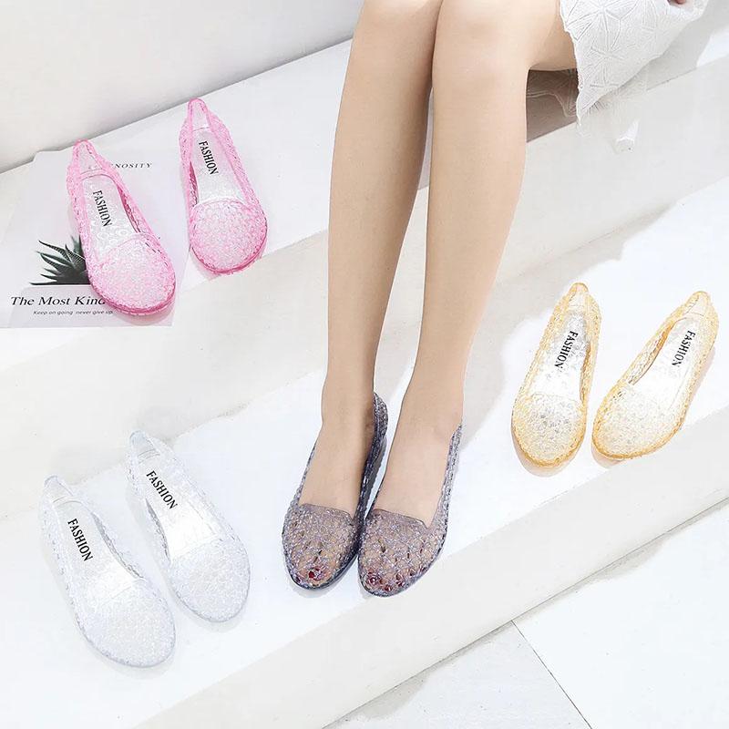 Jelly Shoes Sandals Female Summer Exterior Wearing Sand Beach Korean Version Increase Anti-slip Shoes