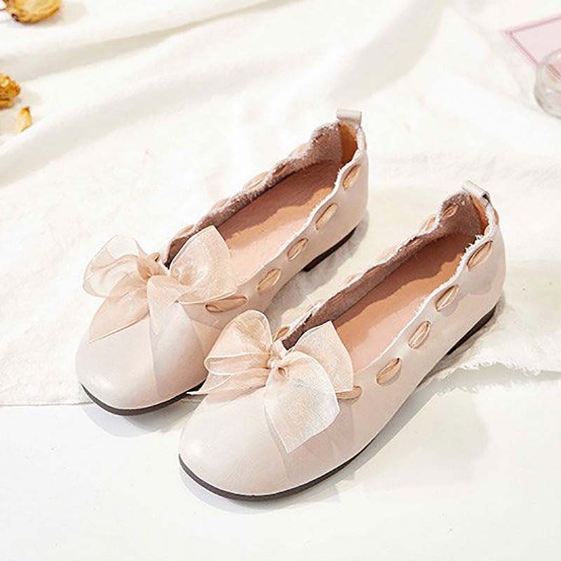 Single Shoes Women Spring Shallow Mouth Flat All-match Fairy Summer Popular Ribbon Gentle Shoes