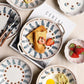 Creative Tableware Household Bowls and Plates Set Ceramic Plates Retro Literary Dishes Japanese-style Noodle Bowls Fish Dishes