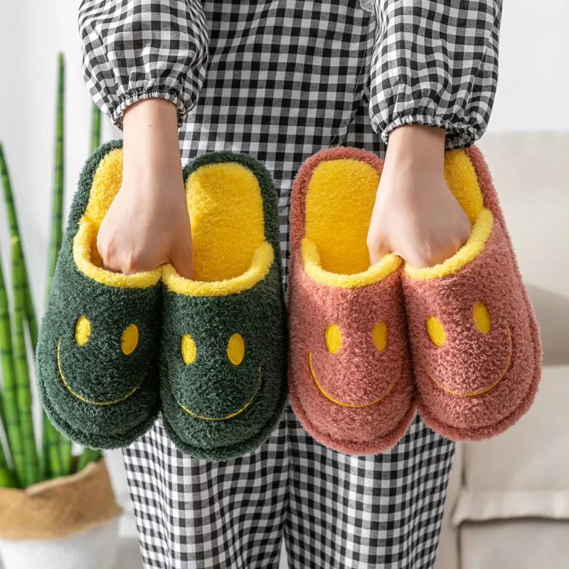 Autumn and Winter Pure Cotton Slippers Indoor Non-slip Soft-soled Shoes Warm Simple Plush Cotton Shoes