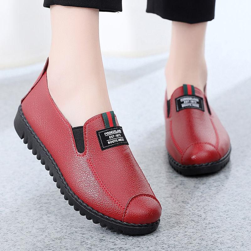 Women's Shoes Large Size Shoes Soft Soles Comfortable Casual Sports Shoes Casual Leather Shoes Non-slip Lightweight and Soft