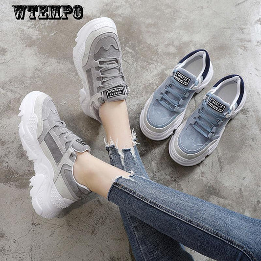 Brand Women's Sneakers Thick-soled Platform Shoes Increased Sneakers Casual Versatile Shoes