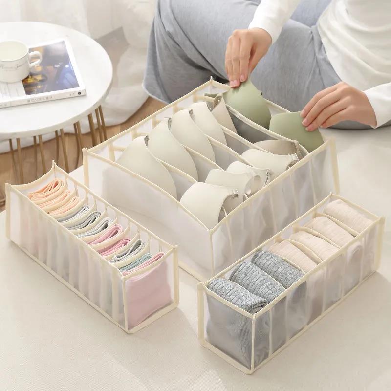 24 Grids Underwear Storage Box Closet Storage Box Drawer Storage Bra Socks Panties Storage Box Dormitory Underwear Classification Box