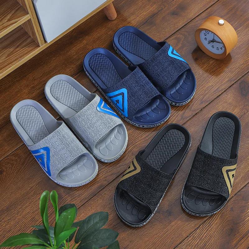 Men's Spring Large Size Non-slip Outdoor Beach Slipper Summer Soft Sole Flat Indoor Bathroom Slippers