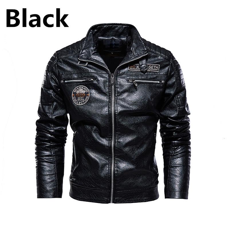 Men's Fashion Leather Jacket Coat Motorcycle Style Men's Business Casual Jacket Handsome Coat