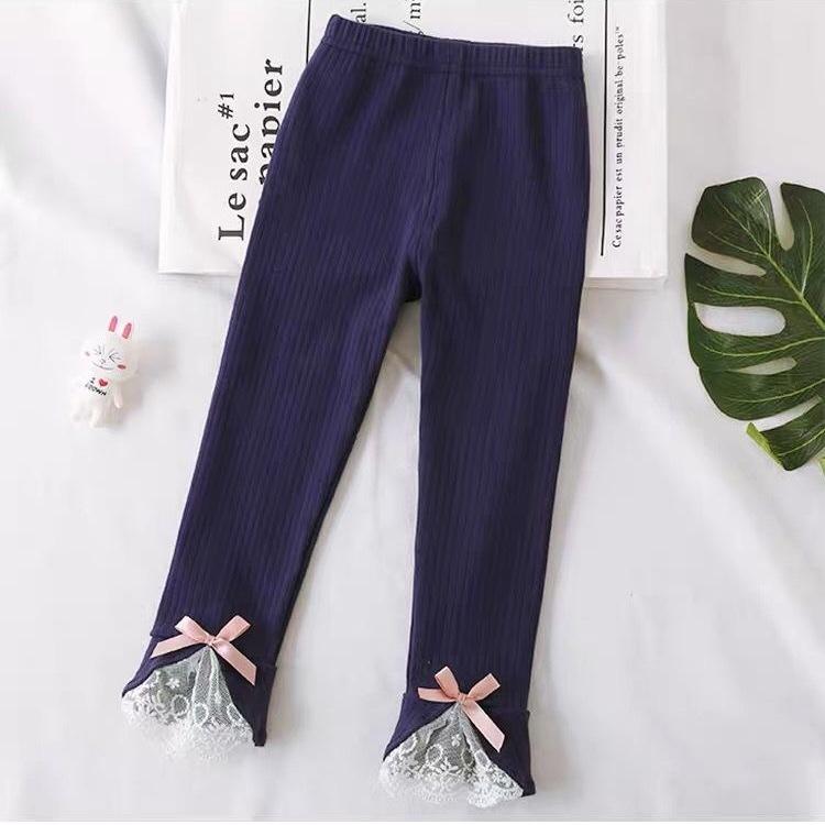 4 To 8 Years Spring Autum Cute Girl Trousers High Quality Cotton Girls' Leggings Soft Knitted Pants for Children's Legging