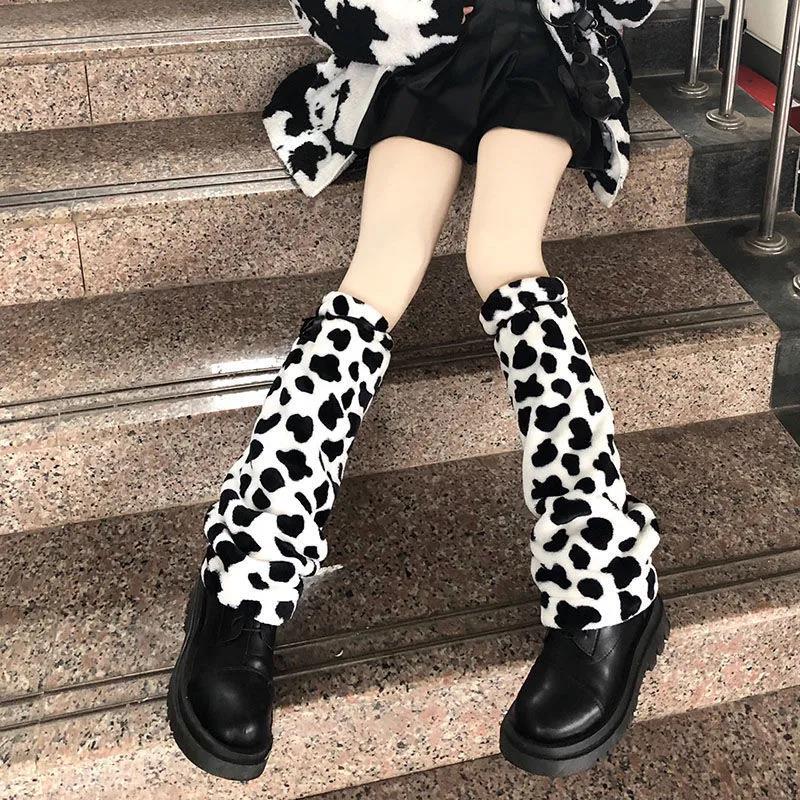 Dairy Pile of Stacks of Women's Autumn and Winter Warm Calf Set Japanese Soft Socks Lamb Hair Animal Striped Spicy Socks