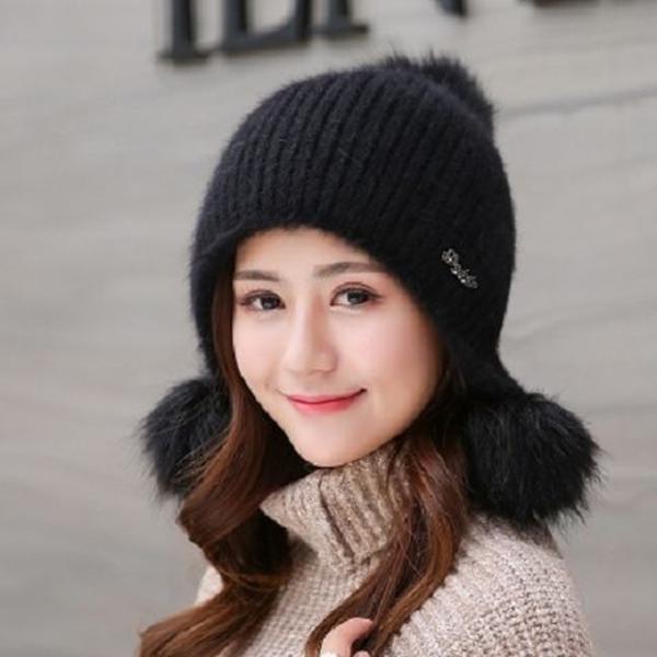 Trendy wild hat Windproof hat Autumn winter Warm hat Thick hat Fashion Woman hat Plush Cotton hat