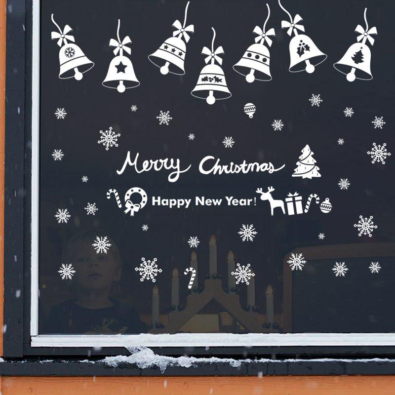 [Christmas Monopoly ]Christmas Window Stickers Christmas Bells Holiday Home Decoration Wall Stickers