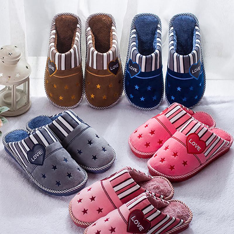 Winter Large-size Thick-soled Cotton Slippers Home Non-slip Indoor Cotton Slippers Women's Warm Thick Cotton Mop