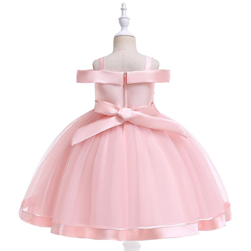 Embroidery Silk Princess Dress for Baby Girl Flower Elegant Girls Dresses  Party Christmas Halloween Kids Dresses Clothes