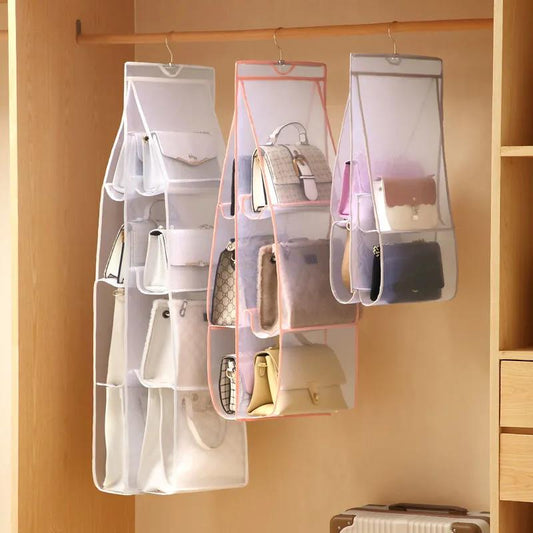 Bag Storage Hanging Bag Women's Bag Finishing Hanging Dust-proof Bag Multifunctional Household Wardrobe Double-sided Storage Bag Underwear Storage Bag