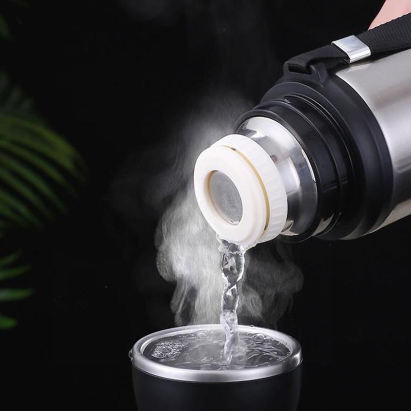 0.6/0.8/1/1.2/1.5L Stainless Steel Vacuum Flask Coffee Tea Water Bottle Travel Sports Household Water Bottle Coffee Milk Cup