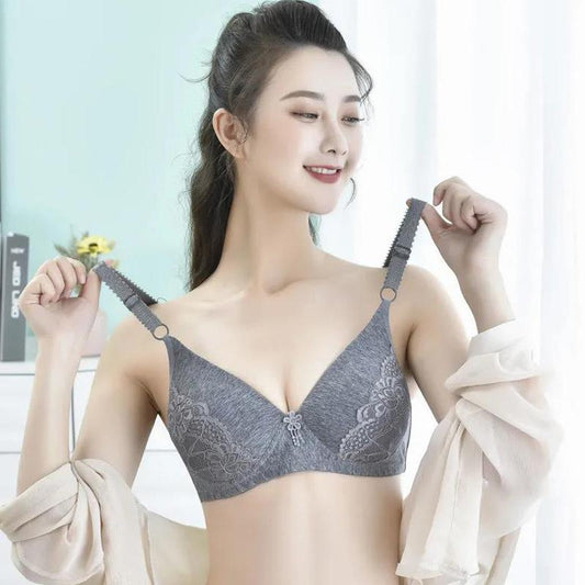 Bra Mother No Steel Ring Gather Underwear Breathable Anti-sagging Middle-aged Large Size Adjustment Bra