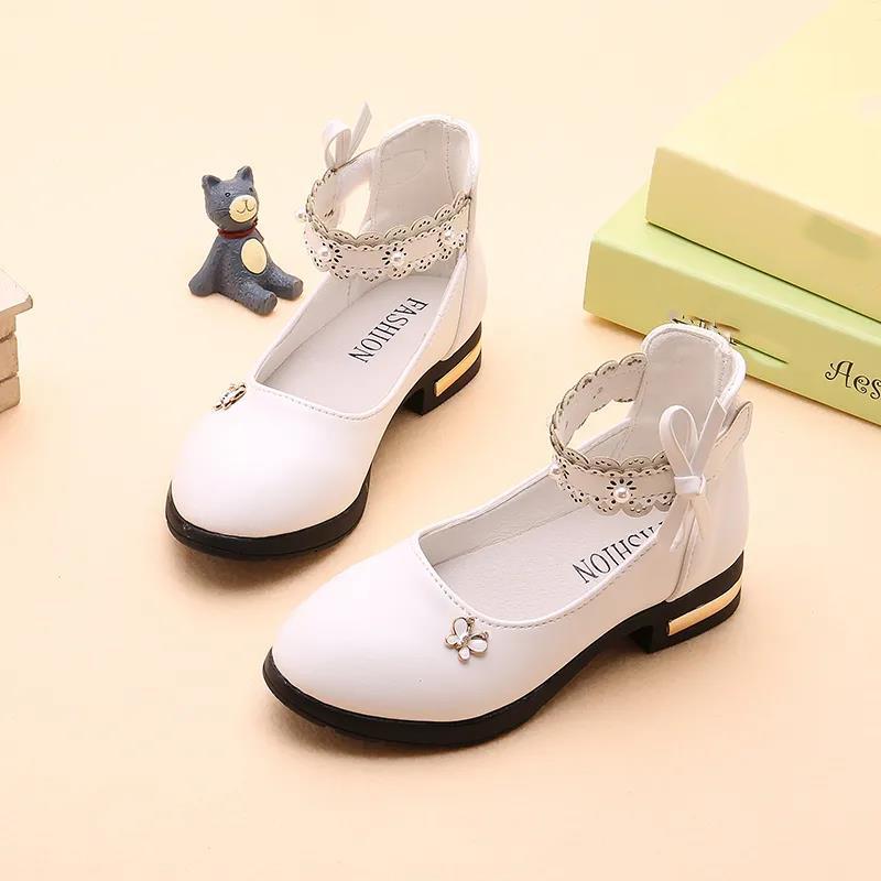 Girls' Princess Leather Shoes In Spring and Summer Little Girls' Non Slip Soft Sole Performance Shoes Children's Single Shoes