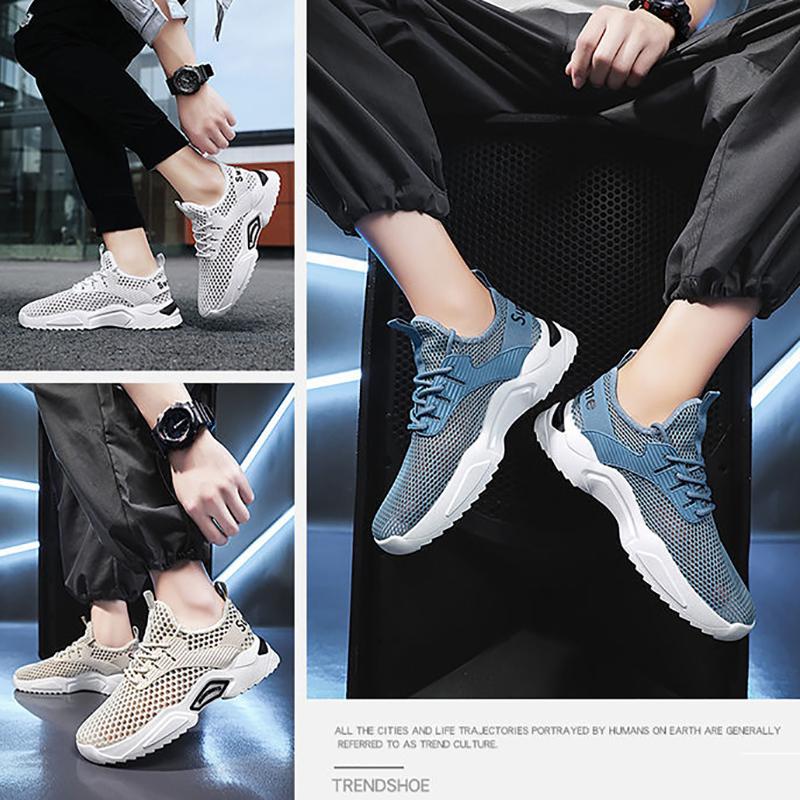 Summer Breathable Mesh Thin Men's Shoes Men's Beach Sports Hollow Hole Shoes