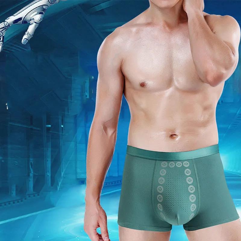 3 Pcs Men's Underwear Ice Silk Men's Boxer Shorts Large Size Breathable Mid-waist Personality Trendy Student Youth Boxer Shorts Soft Solid Boxer Brief