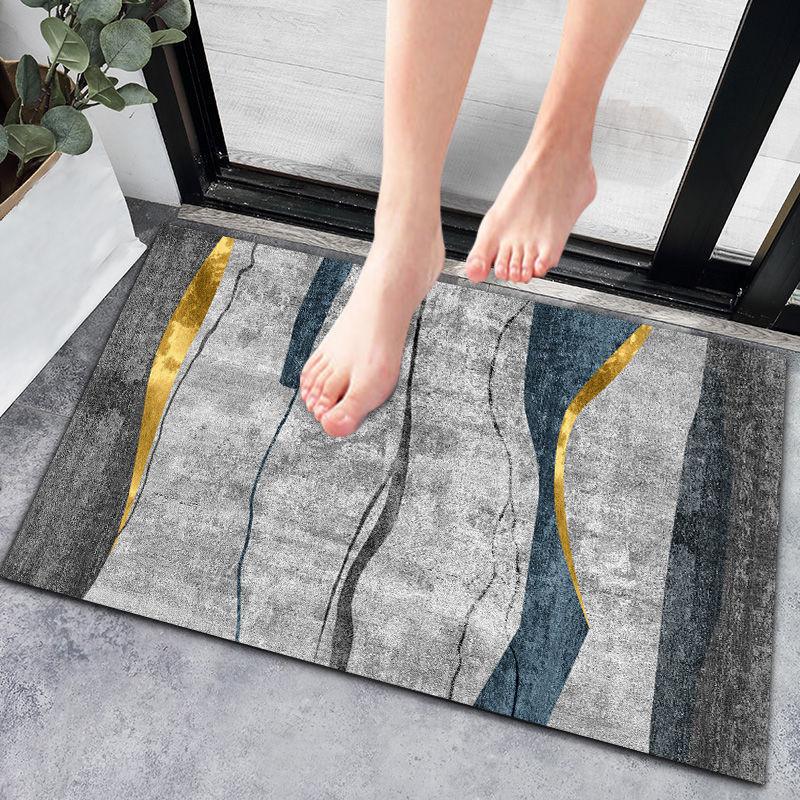 European Geometric Carpet Entrance Door Mat Living Room Anti-slip Carpet Absorbent Bath Mat Kitchen Rug Welcome Mats for Front Door