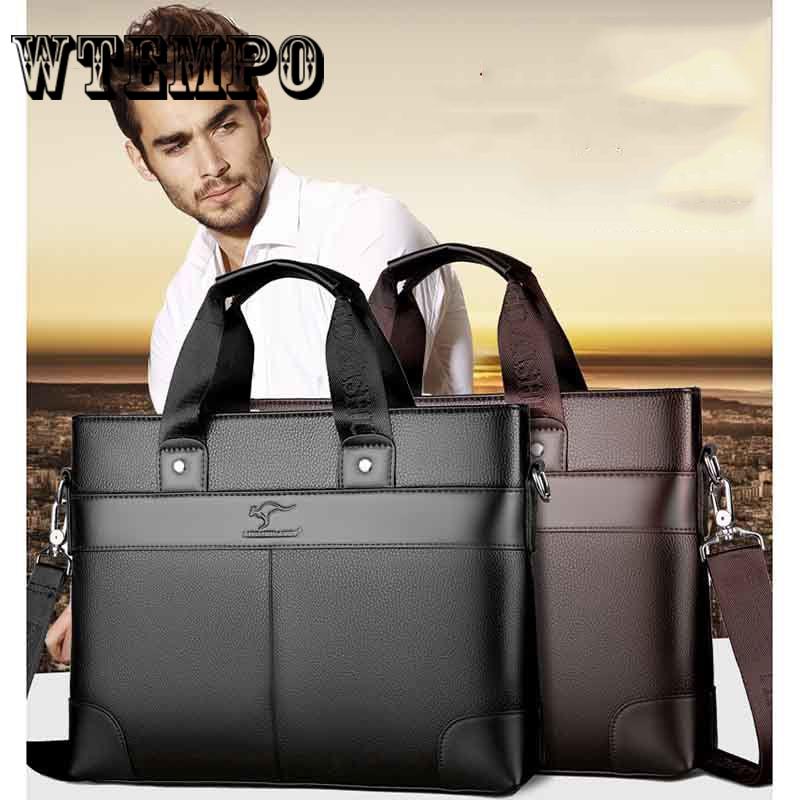 Handbags Men 'S Casual Pu Leather Messenger Bag Brand Shoulder Crossbody Business Briefcase